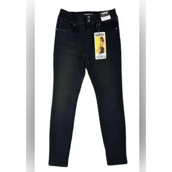 Rewash booty shaping skinny‎ comfort stretch mid rise black Size 0 - Picture 3 of 4